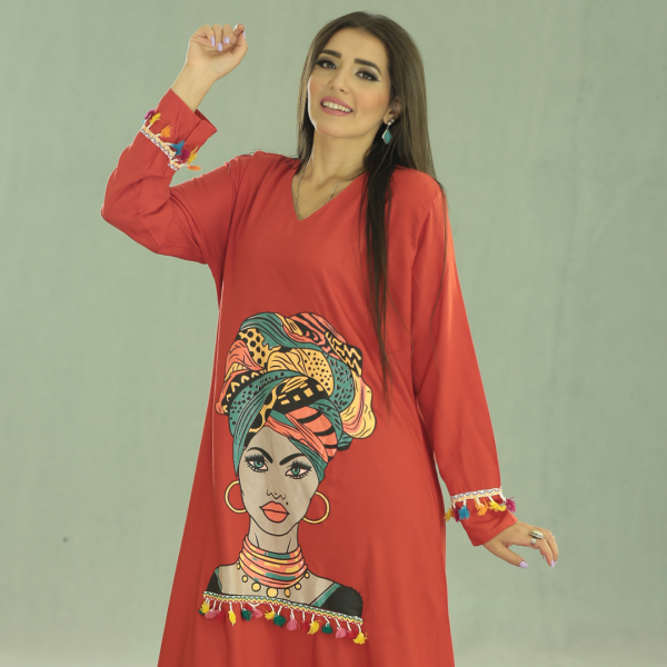 عباية بيتي نساء - برتقالي