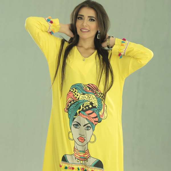 عباية بيتي نساء - أصفر